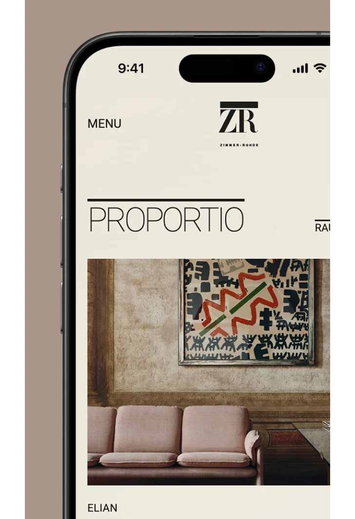 Zimmer + Rohde · Digital collection experience